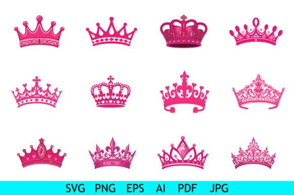 Download Pink Princess Crown Clipart Bundle - Premium Resources