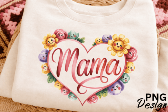 Download Mama Floral Heart PNG Design - Design Collection