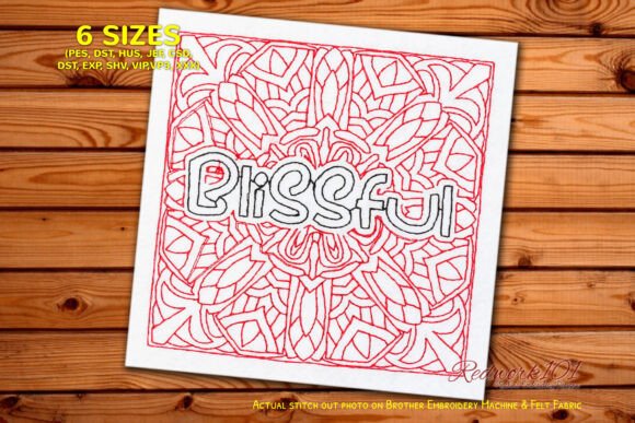 Download Blissful Word Embroidery Design - Design Collection