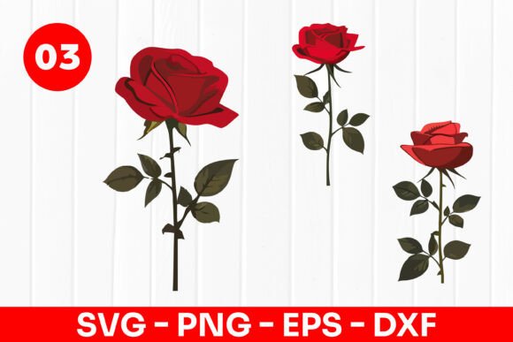 Download Red Rose Flower Romantic Design SVG PNG - Design Collection