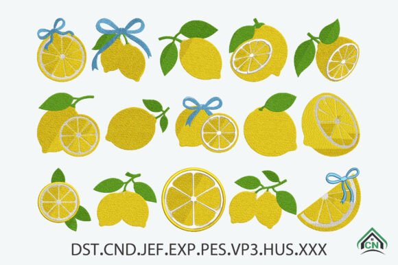 Download Lemon Embroidery Design Bundle - Design Collection