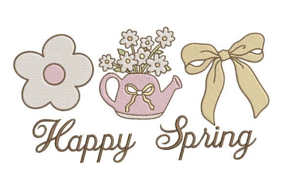 Download Happy Spring Embroidery Design - Design Collection