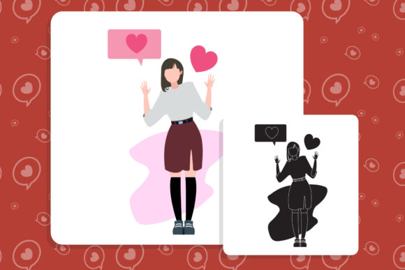 Download Valentine Girl Romantic Design - Design Collection