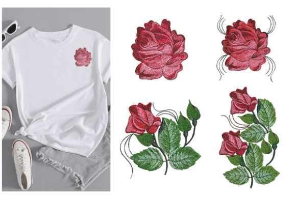 Download Rose Flower Embroidery Design - Design Collection