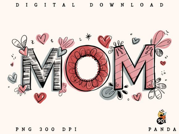 Download Brushstroke Mom, Hand Drawn Mom Design - Design Collection