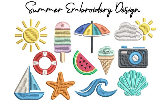 Download Summer Embroidery Design Bundle - Design Collection