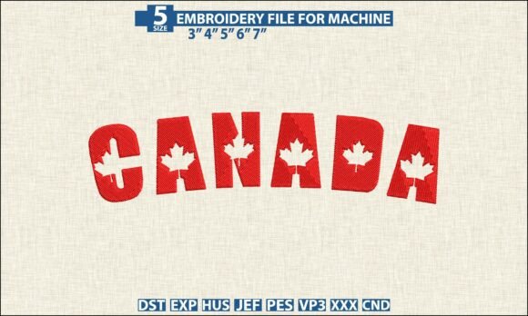 Download Canada Machine Embroidery DST PES Design - Design Collection