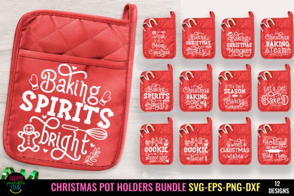 Download Christmas Baking Pot Holders SVG Bundle - Pot holders Collection