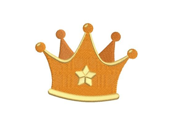 Download Golden Royal Crown Embroidery Design - Design Collection