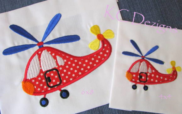 Download Helicopter Machine Applique Design - Design Collection