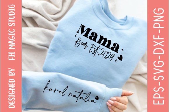 Download Mama Bear Est.2024, Sleeve SVG Designs - Design Collection