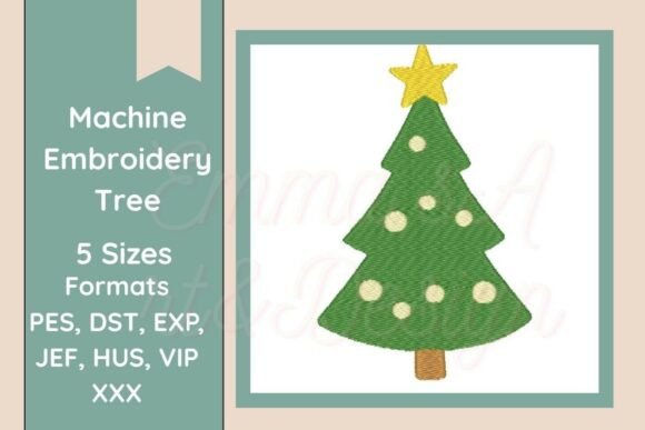 Download Christmas Tree Machine Embroidery Design - Design Collection