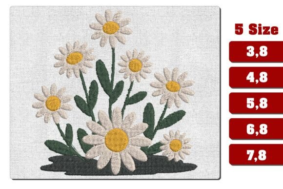 Download Daisy Wildflower Machine Embroidery File - Embroidery file Collection