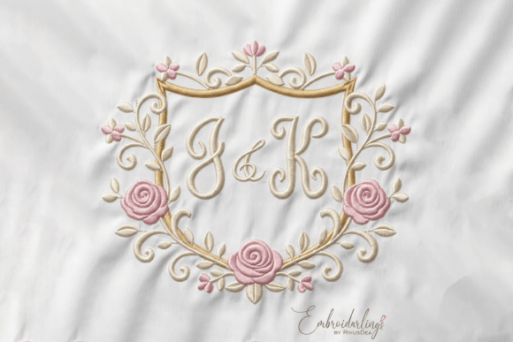 Download Floral Monogram Frame Embroidery Designs - Design Collection
