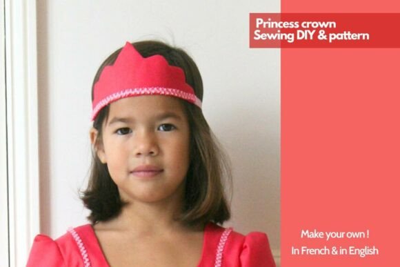 Download Girls Princess Crown Sewing DIY Pattern - Princess crown Collection