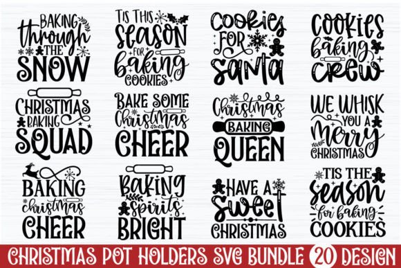Download Christmas Pot Holders SVG Bundle - Pot holders Collection