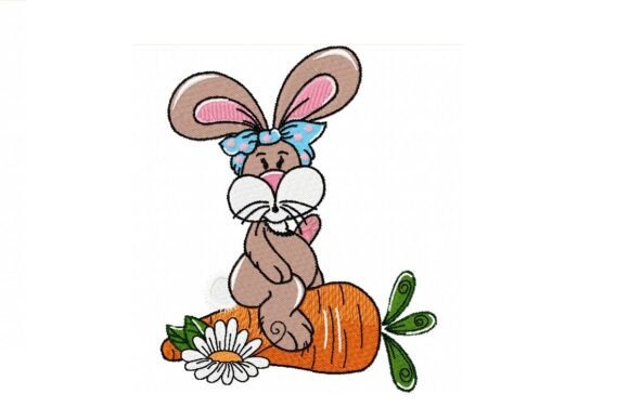 Download Bunny Spring Embroidery Design - Design Collection