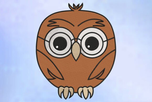 Download Nerdy Owl Embroidery Design - Design Collection
