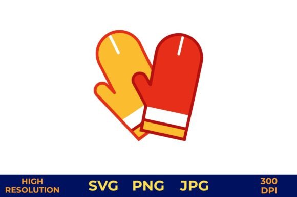 Download Oven Mitts Vector Design for Cooking - Design Collection