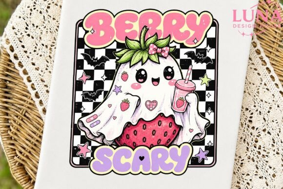 Download Berry Scary Ghost Strawberry PNG - Berry Collection