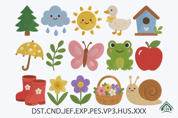 Download Mini Cute Garden Embroidery Design File - Design Collection