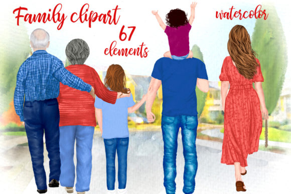 Download Family Clipart Grandparents and Kids - Kid Collection
