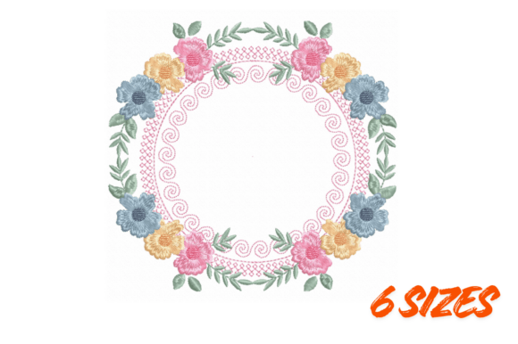 Download Floral Frame Machine Embroidery Design - Design Collection