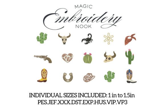 Download Mini Western Bundle X 15 Designs - Design Collection